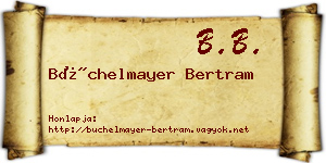 Büchelmayer Bertram névjegykártya